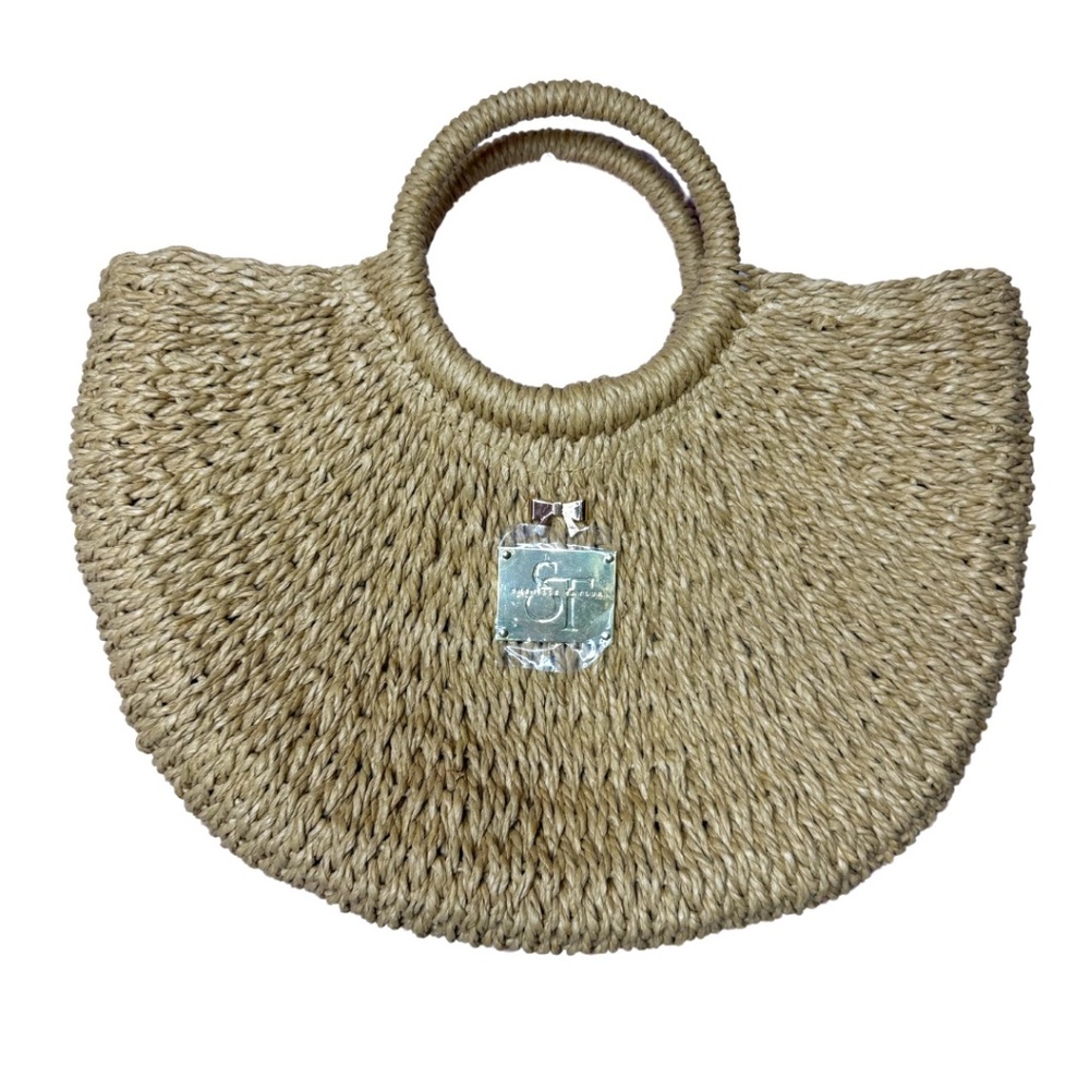 Half Moon Rattan Handbag